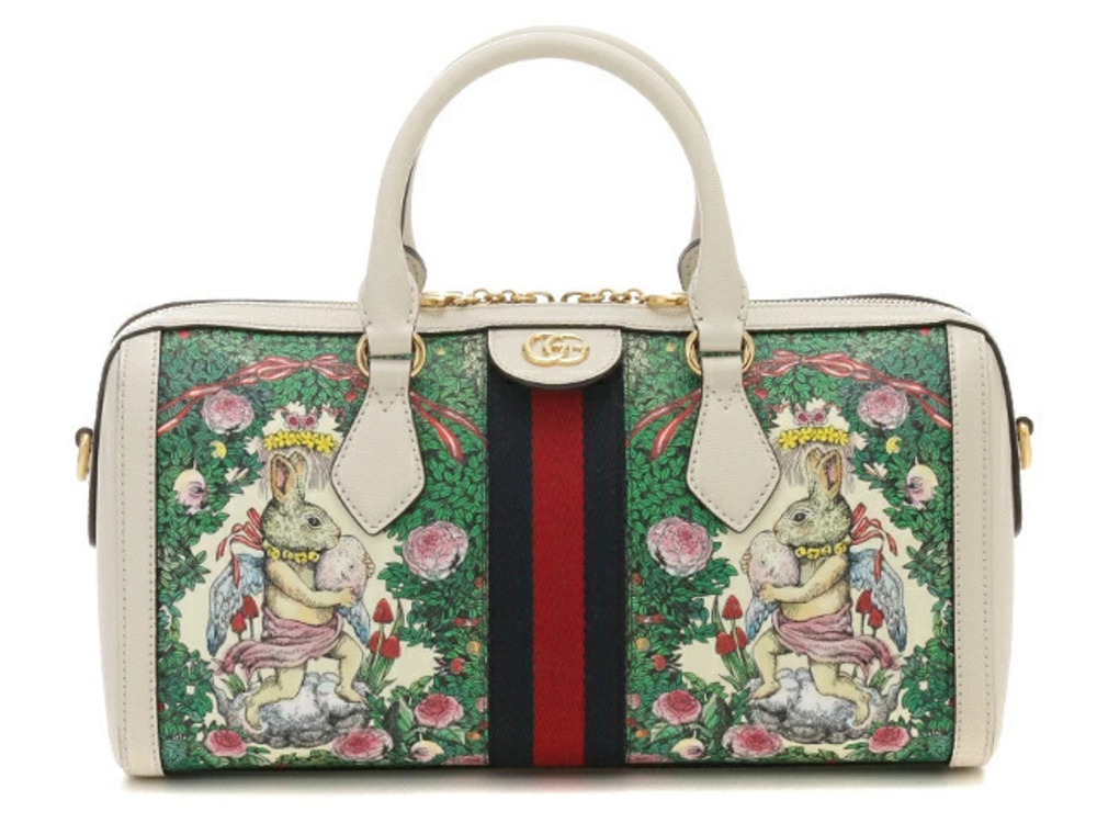Gucci Shoulder Bag Calfskin White Yuko Higuchi